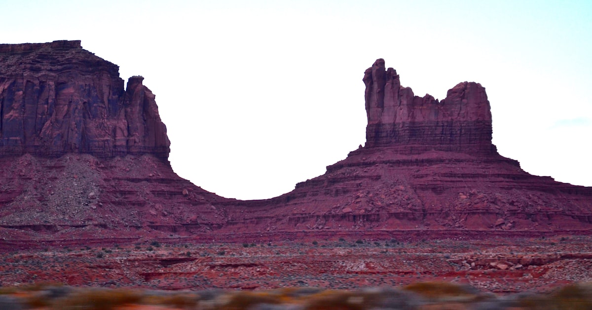 Iconic red rock formation rising from the Arizona Sonoran desert landscape